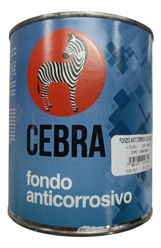 Fondo Anticorrosivo Blanco 1/4 Galon Cebra