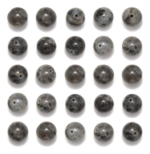 Ncb 100pcs 8 Mm Beads De Larvikita Negro De 8 Mm Beads Gemst