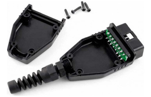 Kit 10 Conector Obd2 Macho 16 Pinos 12/24v C/ Capa