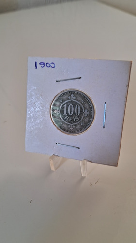 Moeda Antiga De 100 Reis De 1900 De Portugal No Coin Hold (Usado)