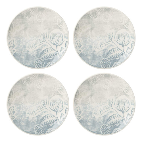 Lenox Textured Neutrals Floral 4pc Accent Plates, 4.25 Lb, A