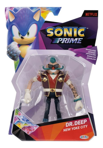Sonic Prime - Figura Dr Deep New Yoke City - Articulado
