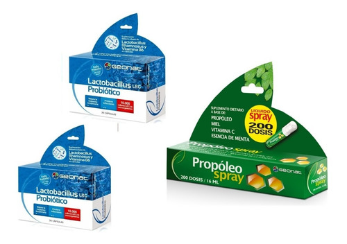 Probi Lactobacillus X 2 Cajas + 1 Propoleo Geonat Provefarma