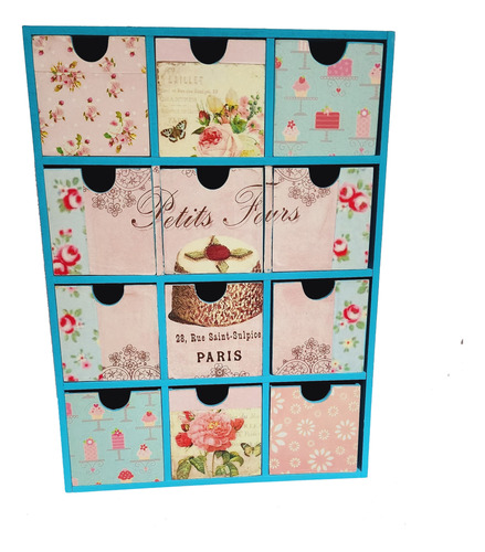 Cajonera Organizador Alhajero Decoupage