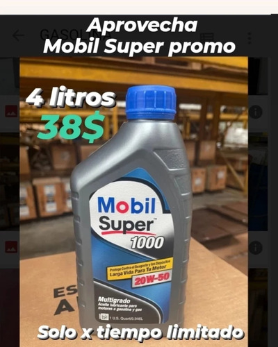 04 Lit Aceite Mobil Super 20w50 Sp Oferta 