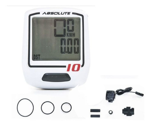 Ciclocomputador Absolute Irix 10 Funcoes Branco Com Fio Bike