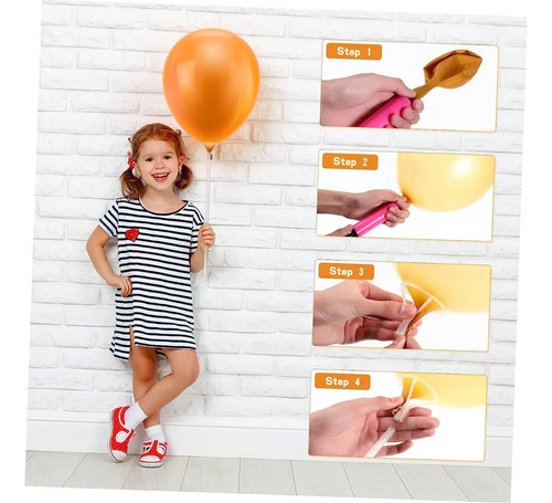 50 Popotes Porta Globo Base Globo Burbuja De Luz Led 40 Cm