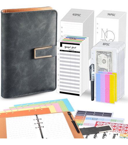 Carpeta A6 Planner Planificador Con Hojas Etiquetas Pluma