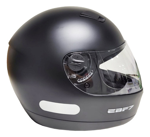 Capacete Moto Masculino Ebf 7 Solid Preto Fosco Tamanho 60