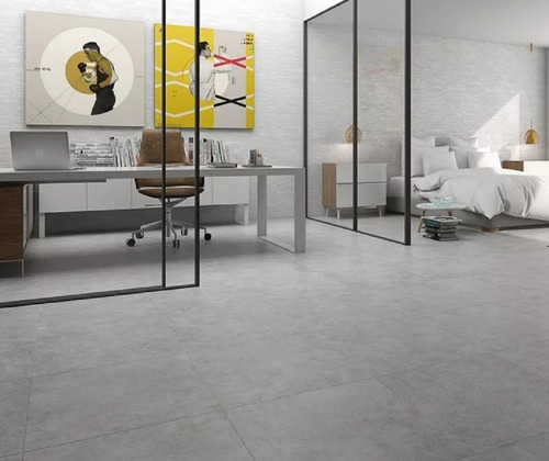 Imagen 2 de 6 de Ceramica Alberdi Alisado Gris Cemento 51x51 Cuotas