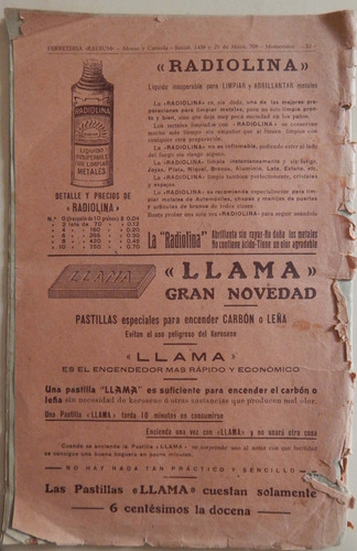 Catálogo 6 Ferretería Radium Alonso Y Cerizola - 1931 (Usado)