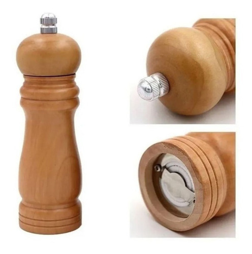 Imagem 4 de 10 de 2 Moedores Pimenta Sal Cozinha Churrasqueira Condimento 15cm