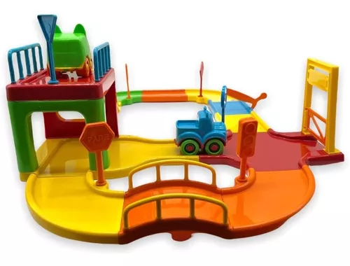 Super Pista Com 6 Carrinhos Brinquedo Corrida Infantil 28pçs