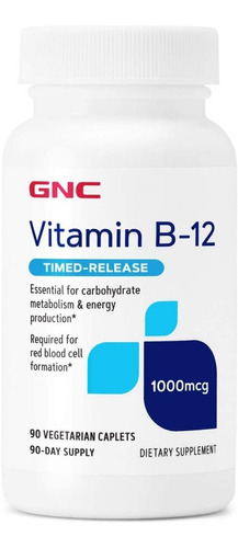 Gnc Vitamina B12 1000mcg 90 Tabs De Eeuu