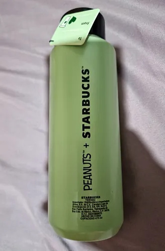 Termo Botella Starbucks X Snoopy Peanuts Verde Claro 473 Ml