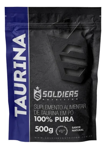 L- Taurina 500g 100% Pura Importada Soldiers Nutrition Performanc...
