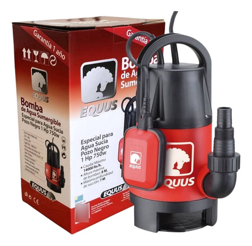 Bomba Desagote Sumergible 1hp- Equus- Agua Sucia Pozo Negro