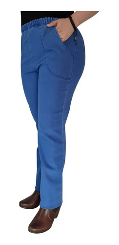 Pantalon De Mezclilla Con Resorte En Cintura Tallas Grandes | Meses sin  intereses