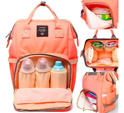 Mochila Maternal Térmica Mamadera Bebe Bolso Multifunción