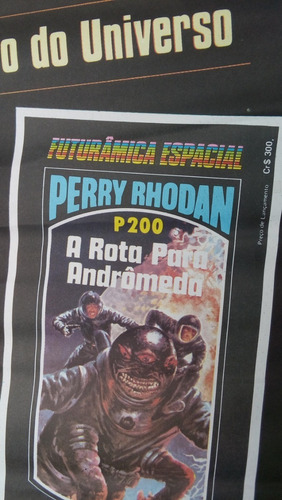 Antigo Cartaz Banca Jornal Ficçâo Perry Rhodan 80 Original (Usado)
