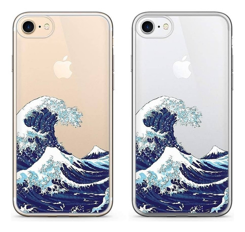Ucolor Funda Japonesa Wave Clear Para iPhone 8/7, iPhone F1e