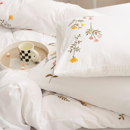 Juego De 2 Fundas De Almohada Estampadas Ramo Floral 51 X 76