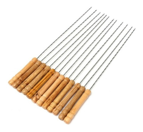 X36 Pinchos Fierros Barbacoa Anticuchos Brochetas Asados