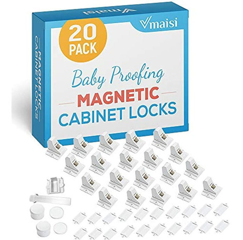 Un Lote De 20 Cerraduras Magneticas Para Armario De Bebe, 