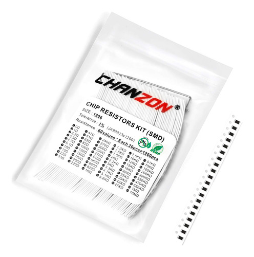 Chanzon Smd Kit Ohm Valor Tolerancia Pelicula Gruesa Smt