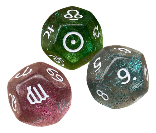 3 Piezas De Dados Poliédricos, Cartas De, Dados De Estilo A