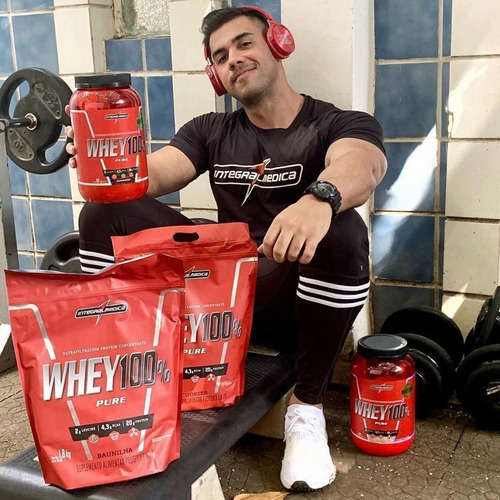 Whey 100% Pure 907g (pt) + Creatina 300g - Integral Médica Sabor Cookie & Cream