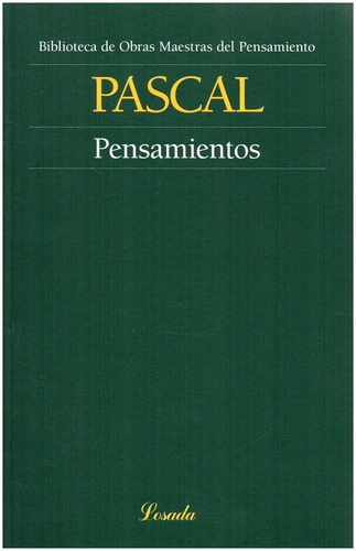 Imagen 1 de 3 de Pensamientos - Pascal - Losada
