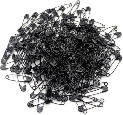 100pack De Alfileres De Gancho Pin Imperdible 19mm Negros