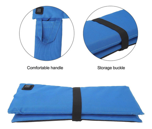 Cojín De Asiento Con Calefacción, Almohadilla De Azul