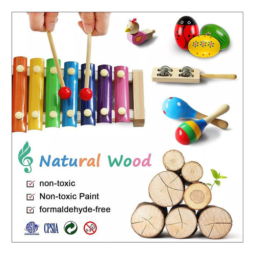 Conjunto De Instrumentos Musicais De Percussão De 22 Unidade