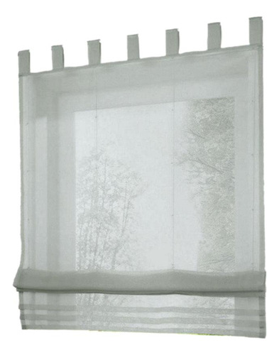 Cortinas En Voile De Poliéster Material Gris-120 × 155cm