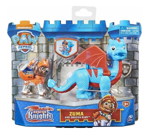 Figura Paw Patrol Zuma Y Dragon Ruby Rescue Knights