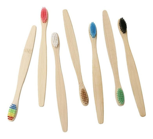 Cepillos De Dientes De Bambú Con Cerdas Suaves, 60 Uds Cepillo de dientes para niños Cepillo de dientes para parejas Cepillo de dientes desechable Cepillo de dientes para hoteles 60ps YATAIA
