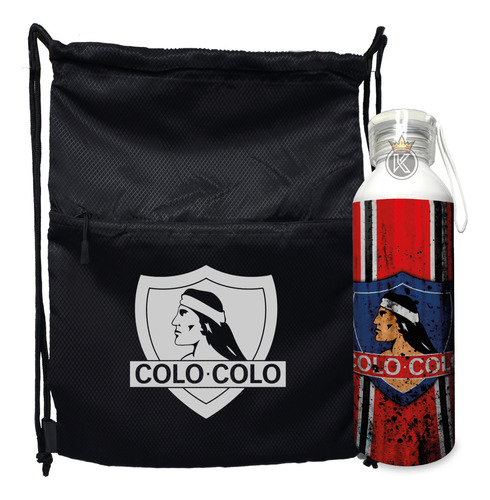 Morral Con Cierre Colo - Colo + Botella De Agua -estampaking