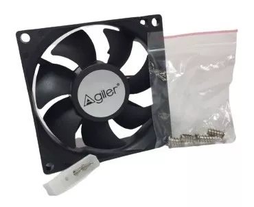 Ventilador Agiler AGI-8025 para PC 80mm negro