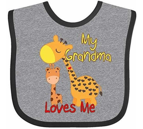 Baberos Para Bebé Inktastic My Grandma Loves Me Giraffe Baby