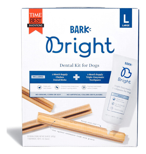Bark Kit Dental Brillante Grande Para Perros, 26.29 Onzas, C