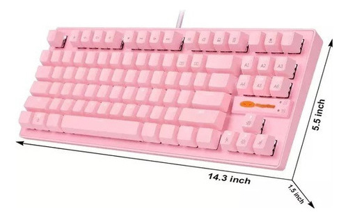 Kit Gamer Rosado Onikuma Teclado G25 Led + Mouse Rgb Cw905