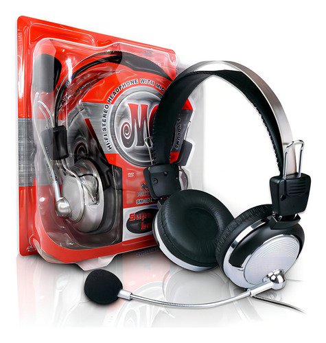 Fone De Ouvido C/ Microfone Prata Sm-301mv Potency