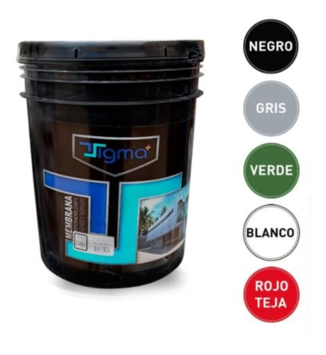 Membrana 20 Kg Impermeabilizante Liquida Pasta Pintura Antihongos Rapido Secado Premium Color Rojo Verde Blanco Sin Olor