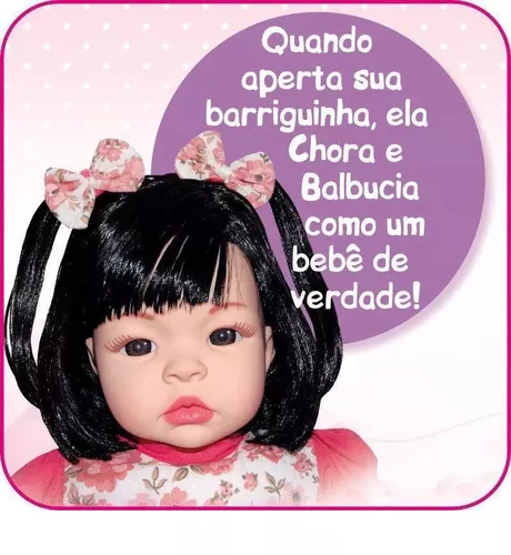 Boneca Bebê Reborn Morena Com Cílios e Sapatinhos em Promoção é no Buscapé