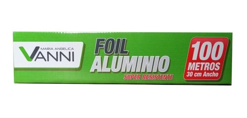 Papel Alusa Aluminio Vanni. Rollo 100 Mts X 30 Cm