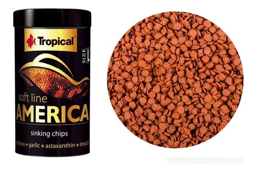 Ração Tropical Soft Line America 130g Tamanho Grande  Size L