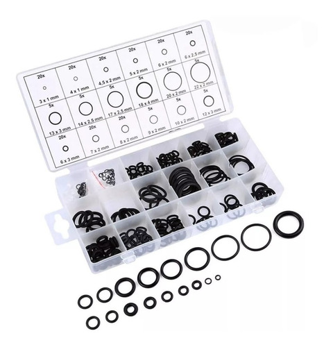 Kit 225 Oring Sello Caja Set Estuche 18 Medidas Milimetrico