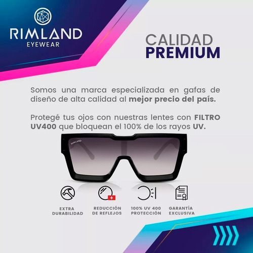 Imagen 4 de 7 de Anteojos Lentes De Sol Rimland Leek